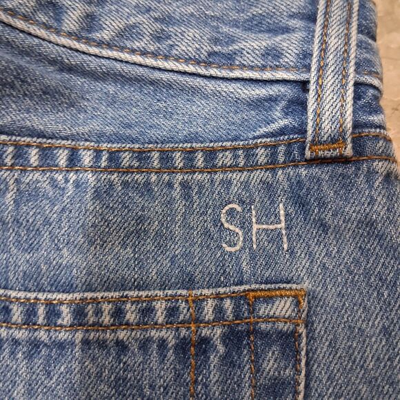 Still Here Childhood Jeans Hand Painted Line Blue Wash Stones & Rocks Size 24 - Picture 7 of 15